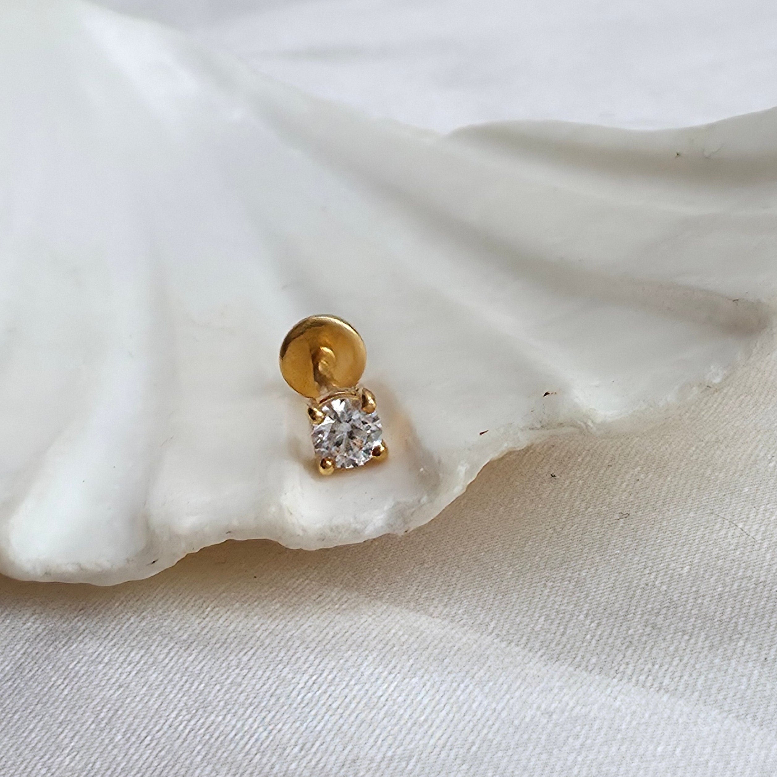 Piercing ONO en plaqué or pour oreilles sensibles