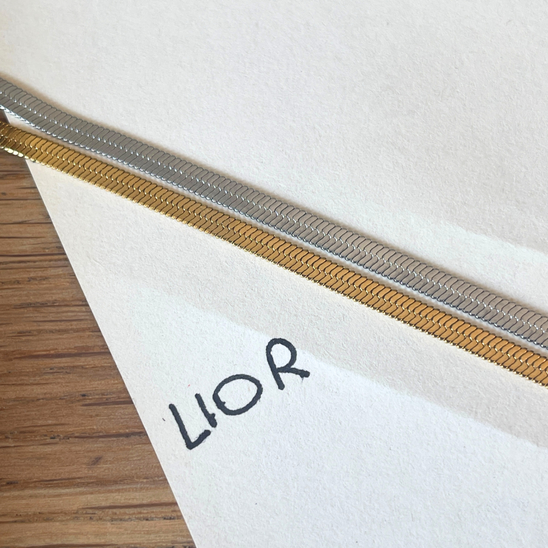 Bijou minimaliste en acier inoxydable doré ou argenté